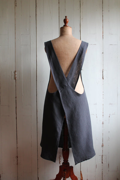 100% Linen Apron - Denim