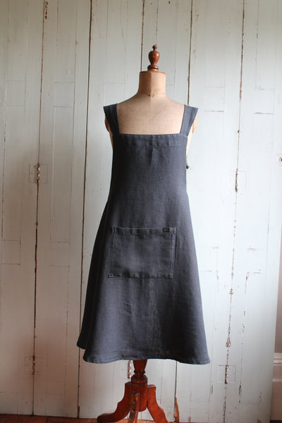 100% Linen Apron - Denim