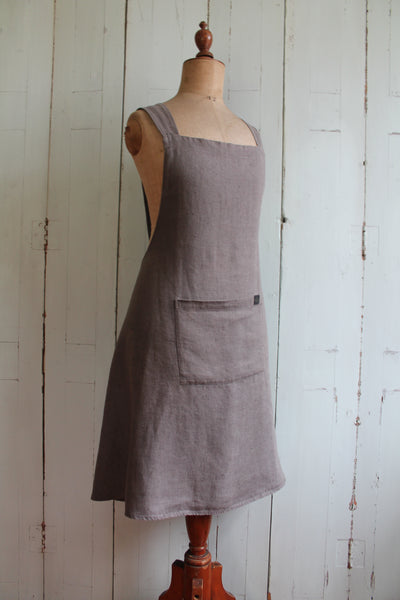 100% Linen Apron - Granite