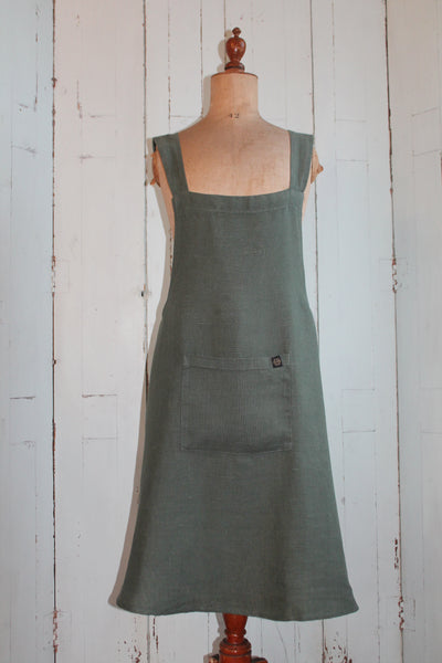 100% Linen Apron - Pigeon