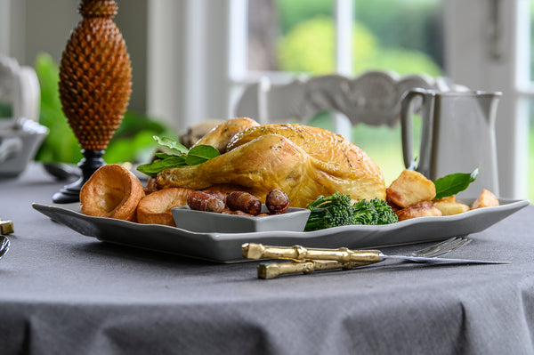 Coated Linen Tablecloth - Slate