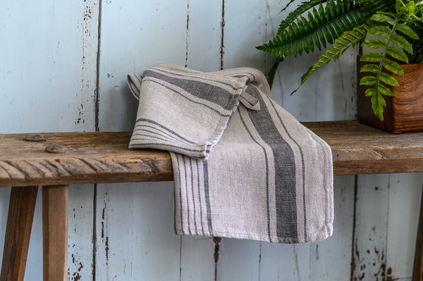 100% Linen Teatowel - Aubagne Natural